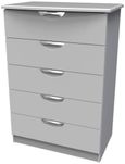 Flora Grey 5 Drawer Chest
