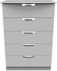 Flora Grey 5 Drawer Chest