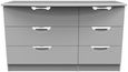 Flora Grey 6 Drawer Midi Dresser