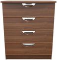 Flora Walnut Effect 4 Drawer Chest