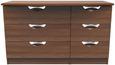 Flora Walnut Effect 6 Drawer Midi Dresser