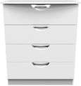 Flora White 4 Drawer Chest