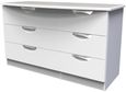 Flora White 6 Drawer Midi Dresser