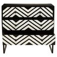Fusion Chest - 3 Drawer - Black Bone Inlay