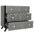 Fusion Chest - 3 Drawer - Black Mother of Pearl