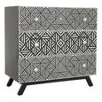Fusion Chest - 3 Drawer - Black Mother of Pearl