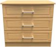 Gina Oak Effect 3 Drawer Small Chest