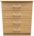Gina Oak Effect 4 Drawer Chest