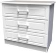 Gina White 3 Drawer Small Chest