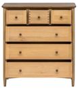 Grace Natural Oak 3 Over 3 Drawer Chest