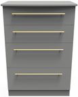 Haworth Grey 4 Drawer Deep Chest