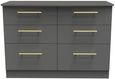 Haworth Grey 6 Drawer Midi Chest