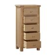 Hayley Chest - 5 Drawer - Tall - Oak