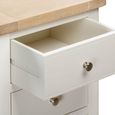 Hayley Chest - 5 Drawer - Tall - Oak and White