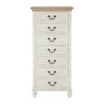 Hendra Tall Chest - 7 Drawer - White Wood