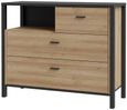 High Rock Oak Effect 3 Drawer Small Chest