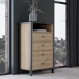 High Rock Oak Effect 4 Drawer Chest