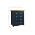 Highgate Chest - 4 Drawer - Navy Blue Painted