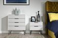 Hong Kong Cashmere and White 4 Drawer Chest with Hairpin Legs