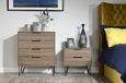 Hong Kong Walnut Effect 4 Drawer Chest with Hairpin Legs