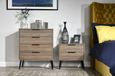 Hong Kong Walnut Effect 4 Drawer Chest with Wooden Legs