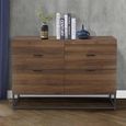 Houston Wide Chest - 6 Drawer - Walnut