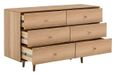 Jenson Oak Chest - 6 Drawer - Wide