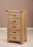 Kent Oak 5 Drawer Chest