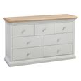 Cotswold Chest of Drawers - 4+3 Drawer - Wide - Oak and Painted