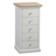 Cotswold Chest of Drawers - 5 Drawer - Tall - Oak and Painted