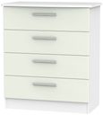 Knightsbridge Cashmere Matt and White 4 Drawer Chest