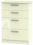 Knightsbridge Deep Chest - 4 Drawer - Cream Gloss