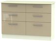 Knightsbridge Mushroom and Cream 6 Drawer Midi Chest