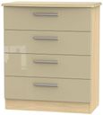 Knightsbridge Mushroom and Light Oak 4 Drawer Chest