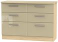 Knightsbridge Mushroom and Light Oak 6 Drawer Midi Chest