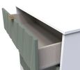 Las Vegas White and Green 3 Drawer Deep Chest
