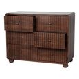 Carmel Chest with Marble Top - Wooden - 6 Drawer
