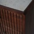 Carmel Chest with Marble Top - Wooden - 6 Drawer