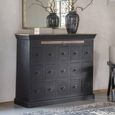 Hoxton Chest - Black Mango Wood - Multi Drawer