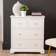 Lindon Chest - 2+2 Drawer - Frosty White
