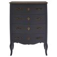 Loire Chest - 4 Drawer - Dark Grey
