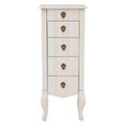 Loire Chest - 5 Drawer - Narrow - White