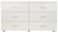 Lido White 6 Drawer Wide Chest