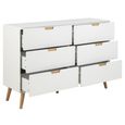 Lowell Chest - 6 Drawer - Wide - White