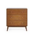 Lowry Chest of Drawers - 3 Drawer - Small - Cherry Wood - Retro Style