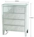 Lucia Mirrored 3+2 Drawer Chest