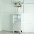 Lucia Mirrored 5 Drawer Narrow Chest