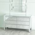 Lucia Mirrored 6 Drawer Wide Chest