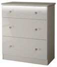 Lumiere Cashmere Gloss 3 Drawer Deep Chest