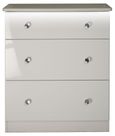 Lumiere Cashmere Gloss 3 Drawer Deep Chest